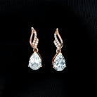 Sparkanite Jewels-Pear Shape Moissanite Drop Earrings