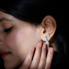 Sparkanite Jewels-Minimal Trilliant Cut Moissanite Drop Earrings