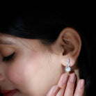 Sparkanite Jewels-Round Moissanite Drop Earrings