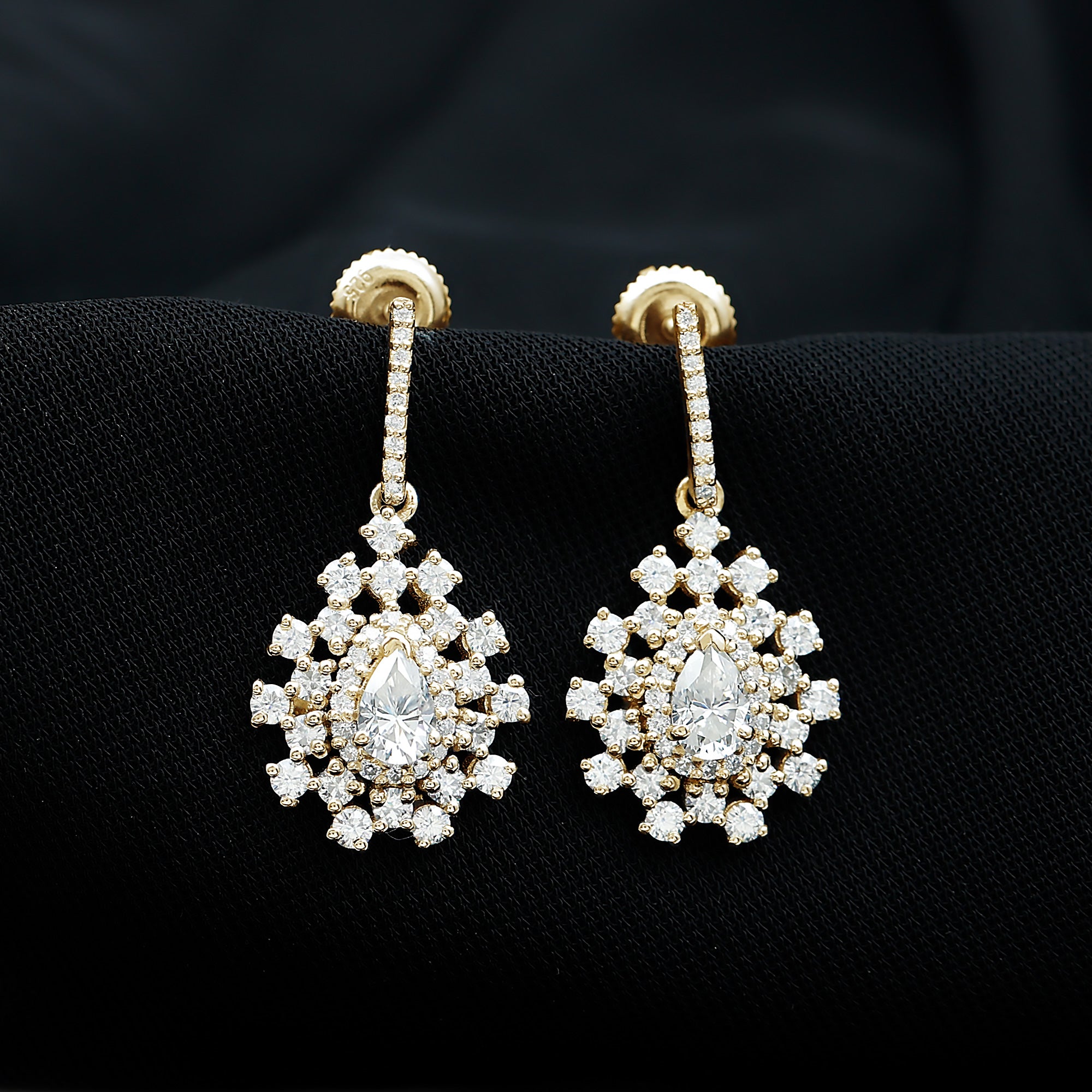 Sparkanite Jewels-Statement Moissanite Drop Dangle Earrings