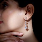 Sparkanite Jewels-Minimal Moissanite Dangle Earrings with Screw Back
