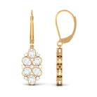 Sparkanite Jewels-Designer Oval Shape Moissanite Cluster Drop Earrings