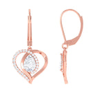 Sparkanite Jewels-Minimal Moissanite Heart Drop Earrings with Lever Back