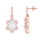 Sparkanite Jewels-Vintage Style Drop Earrings with Certified Moissanite