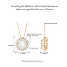 Cushion Shape Moissanite Pendant with Halo D-VS1 8 MM - Sparkanite Jewels
