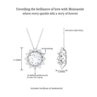 Round Shape Moissanite Floral Inspired Pendant Necklace D-VS1 10 MM - Sparkanite Jewels
