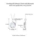 Classic Moissanite Swirl Pendant Necklace D-VS1 10 MM - Sparkanite Jewels