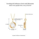Classic Moissanite Swirl Pendant Necklace D-VS1 10 MM - Sparkanite Jewels