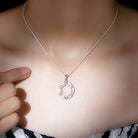 Moissanite Designer Eternity Pendant Necklace D-VS1 - Sparkanite Jewels