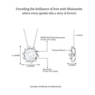 Classic Moissanite Starburst Pendant D-VS1 8 MM - Sparkanite Jewels