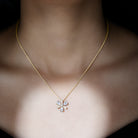 Pear Shape Moissanite Unique Flower Inspired Pendant D-VS1 - Sparkanite Jewels