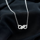 Marquise and Round Moissanite Classic Infinity Necklace D-VS1 - Sparkanite Jewels