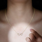 Pave Set Moissanite Simple Infinity Necklace D-VS1 - Sparkanite Jewels