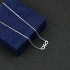 Sparkanite Jewels-Pave Set Moissanite Minimal Infinity Necklace