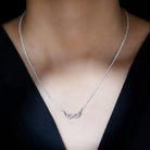 Pave Set Moissanite Infinity Wings Necklace D-VS1 - Sparkanite Jewels