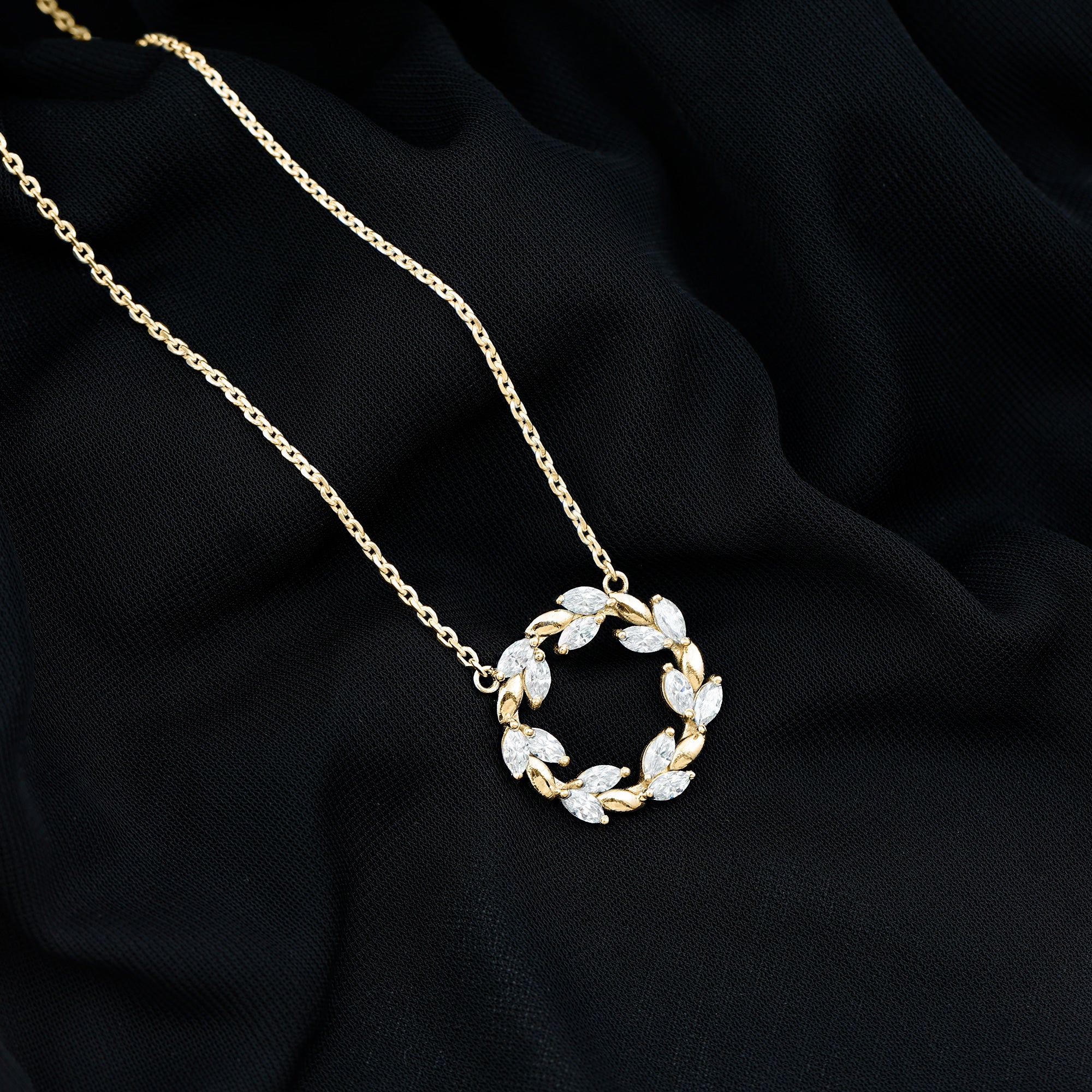 Sparkanite Jewels-Nature Inspired Marquise Moissanite Eternity Necklace