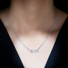 Sparkanite Jewels-Minimal Infinity Heart Necklace with Certified Moissanite