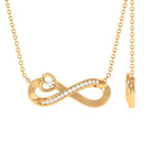 Sparkanite Jewels-Minimal Infinity Heart Necklace with Certified Moissanite