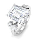 Emerald Cut Moissanite Solitaire Promise Ring D-VS1 8X10 MM - Sparkanite Jewels