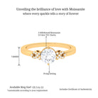 Round Shape Solitaire Moissanite Criss Cross Engagement Ring D-VS1 6 MM - Sparkanite Jewels