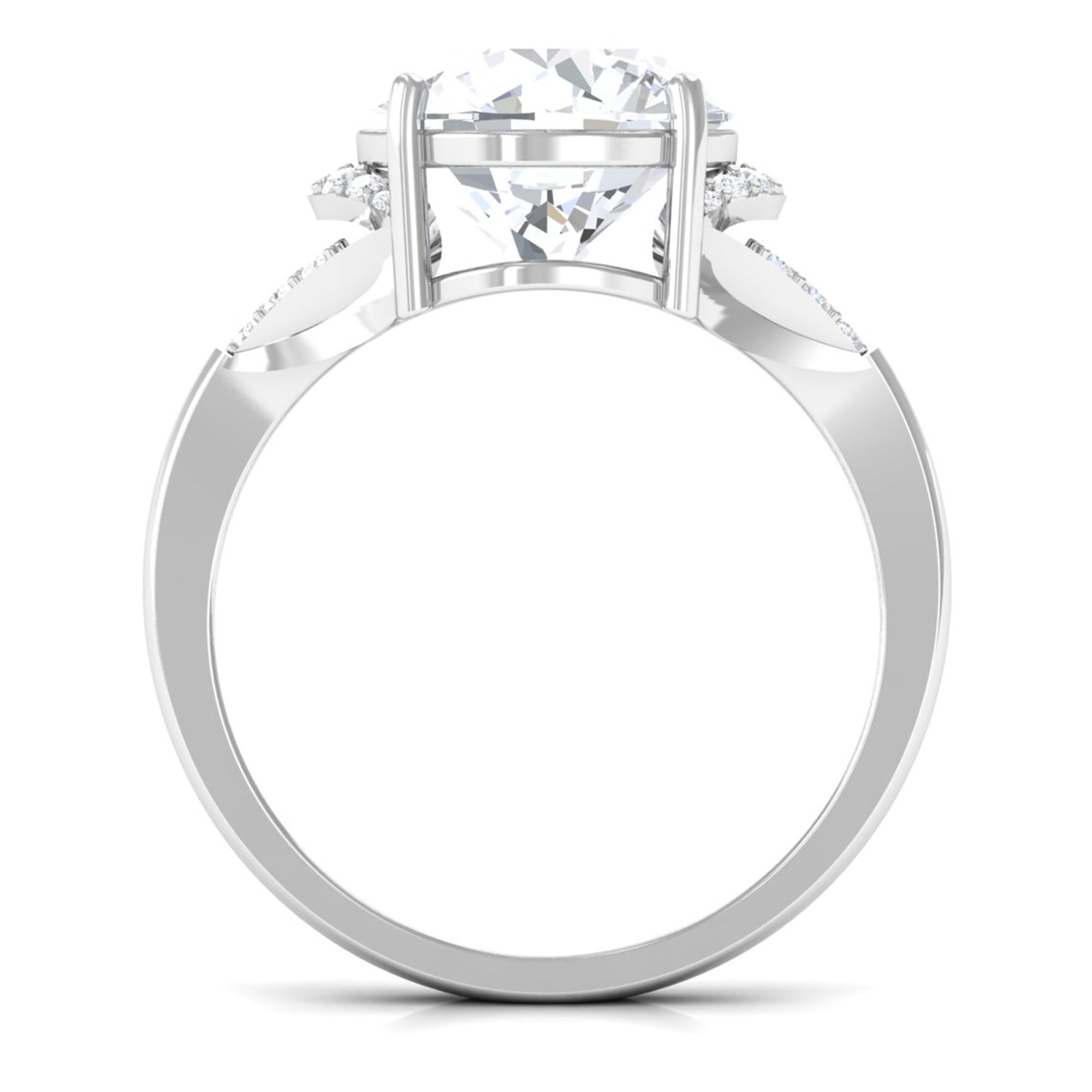 Round Shape Moissanite Classic Solitaire Engagement Ring D-VS1 10 MM - Sparkanite Jewels