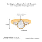 Pear Shape Moissanite Teardrop Statement Engagement Ring D-VS1 6X8 MM - Sparkanite Jewels