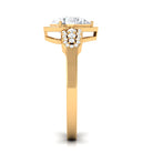 Pear Shape Moissanite Teardrop Statement Engagement Ring D-VS1 6X8 MM - Sparkanite Jewels