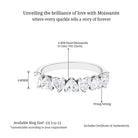 Sparkanite Jewels-Heart Shape Moissanite Half Eternity Band Ring