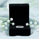 Sparkanite Jewels-Heart Shape Moissanite Half Eternity Band Ring