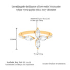 Sparkanite Jewels-Minimal Marquise Shape Moissanite Flower Cuff Ring