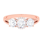 Sparkanite Jewels-Round Moissanite Three Stone Anniversary Ring