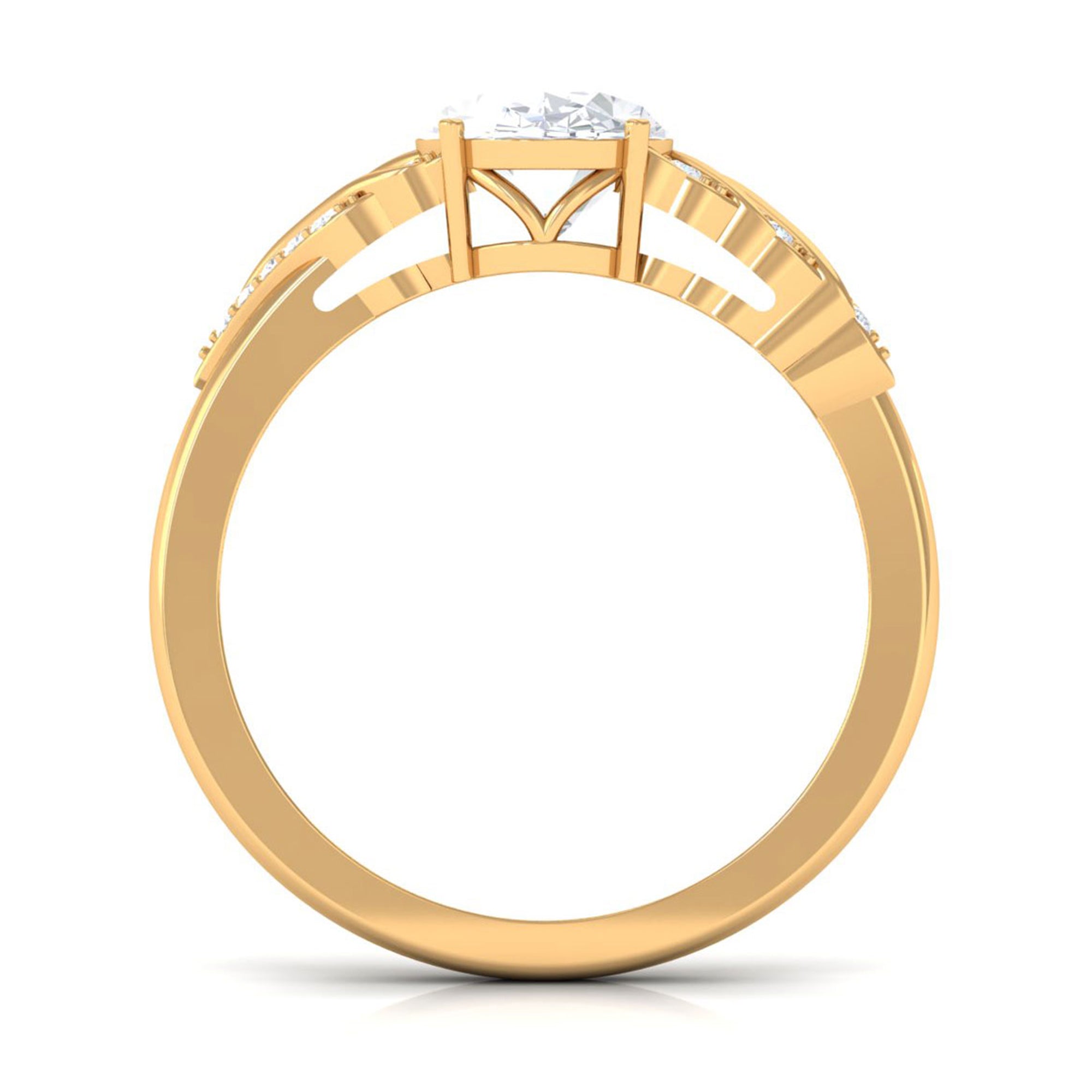 Oval Shape Moissanite Solitaire Engagement Ring D-VS1 7X9 MM - Sparkanite Jewels