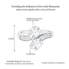 Sparkanite Jewels-Oval Moissanite Toi Et Moi Wrap Style Ring