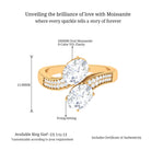 Sparkanite Jewels-Oval Moissanite Toi Et Moi Wrap Style Ring