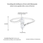 Sparkanite Jewels-Pear Shape Moissanite Minimal 2 Stone Wrap Ring