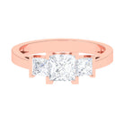 Sparkanite Jewels-Princess Cut Moissanite Three Stone Engagement Ring