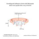 Sparkanite Jewels-Princess Cut Moissanite Three Stone Engagement Ring