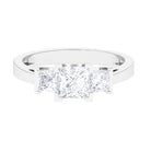 Sparkanite Jewels-Princess Cut Moissanite Three Stone Engagement Ring