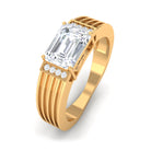 Sparkanite Jewels-Emerald Cut Moissanite Statement Ring for Men