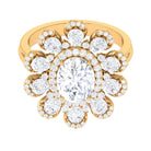 Sparkanite Jewels-Statement Moissanite Floral Inspired Engagement Ring