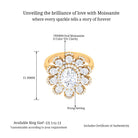 Sparkanite Jewels-Statement Moissanite Floral Inspired Engagement Ring