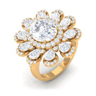 Sparkanite Jewels-Statement Moissanite Floral Inspired Engagement Ring