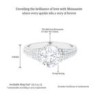 Sparkanite Jewels-Oval Shape Moissanite Solitaire Engagement Ring with Side Stones