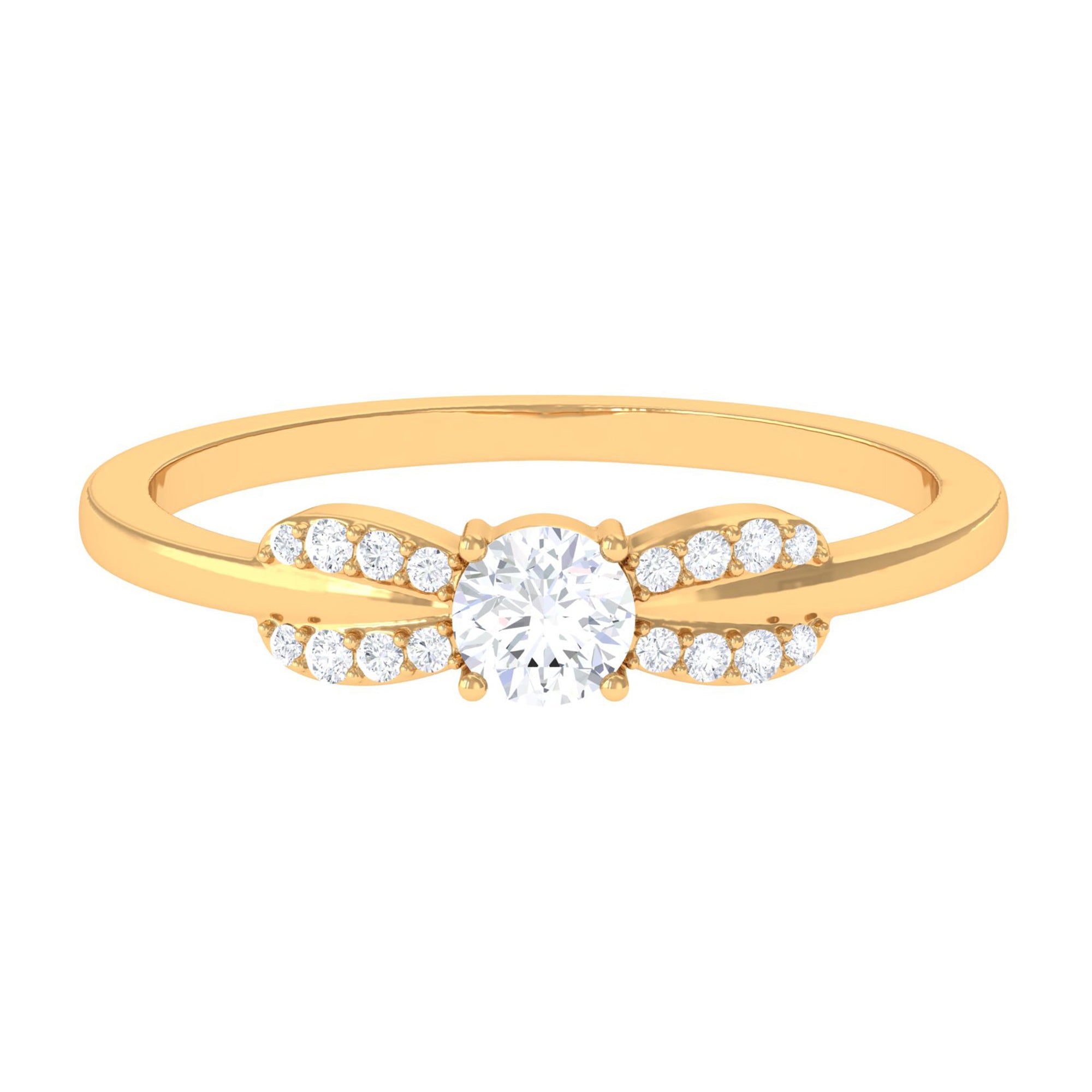 Sparkanite Jewels-Certified Moissanite Minimal Promise Ring