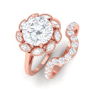 Sparkanite Jewels-Classic Moissanite Flower Bridal Ring Set