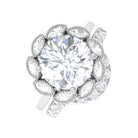 Sparkanite Jewels-Classic Moissanite Flower Bridal Ring Set