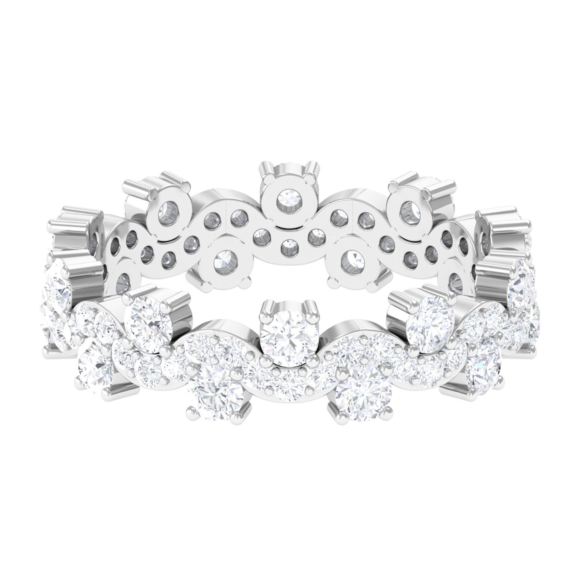 Sparkanite Jewels-Designer Certified Moissanite Eternity Ring