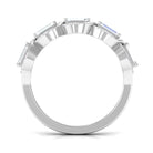 Designer Half Eternity Anniversary Ring with Certified Moissanite D-VS1 - Sparkanite Jewels